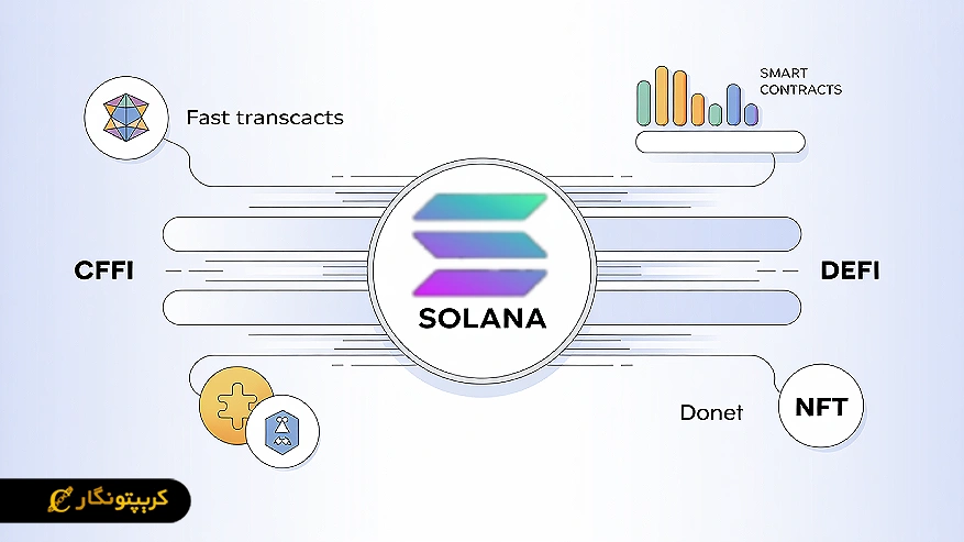 آسان ترین روش خرید سولانا برای ایرانیان لوگو و اکوسیستم ارز دیجیتال سولانا در یک نگاه